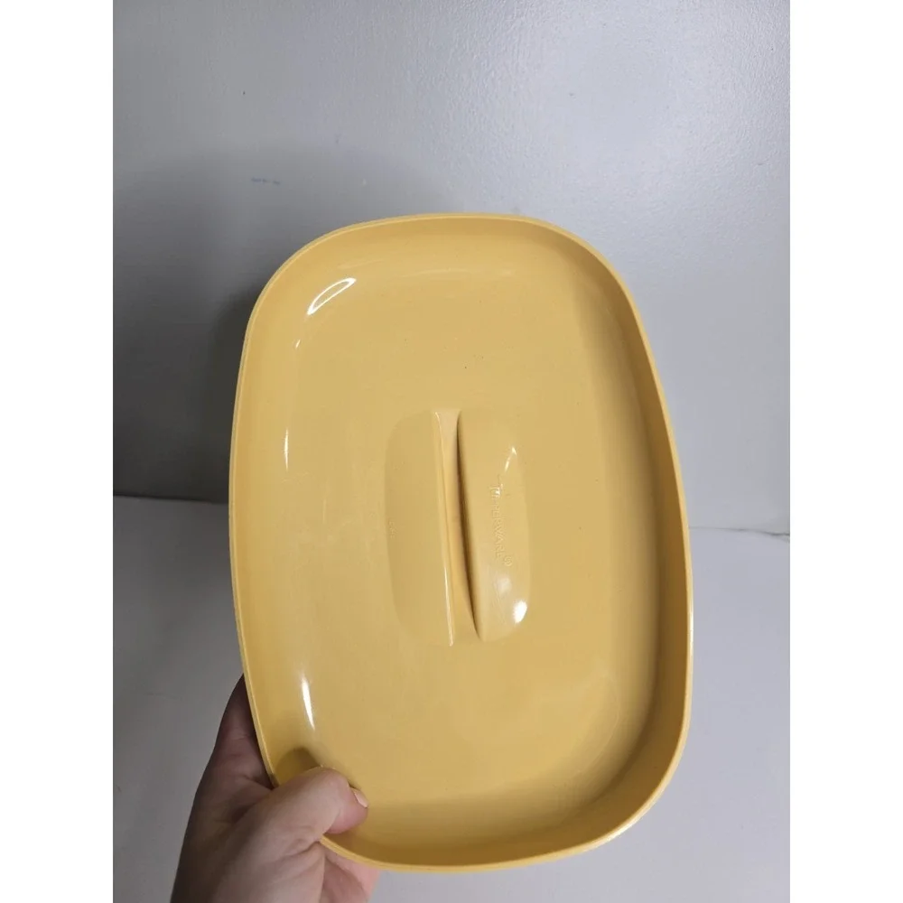 Vintage Tupperware Vegetable Steamer Bowl Harvest Gold Retro 3pc 1273 1274 1275